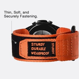 Blueshaweu Compatible with CMF Watch Pro 2 Bands, 22mm Rugged Nylon Sports Strap with Woven Loop Design for Smartwatch (Orange)