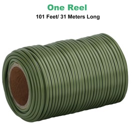 TELENT OUTDOORS 101 Feet Soft Plant Ties Dark Green Plant Twist Ties, Plant Ties for Support. Gardening Supplies for Plants Office Home Organization 3mm Diameter