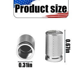 Mandark American Flag Car Tire Valve Stem Cap, 4PCS USA Aluminum Alloy Dust Proof Vehicle Air Valve Covers, Patriotic Auto Wheel Stem Caps, Universal for Trucks Motorcycles Bikes (Silver/Black/White)