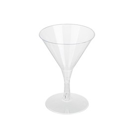 2 Ounce Mini Martini Glasses, 100 Disposable Plastic Martini Glasses - Recyclable, Crack Resistant, Clear Plastic Small Martini Glasses, For Parties or Weddings, - Restaurantware