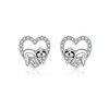 Sloth Earrings for Women Heart Sloth Studs Sterling Silver Statement