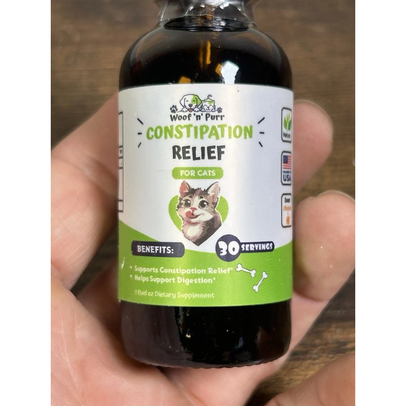 Woof N Purr Cat Constipation Relief, Natural Constipation Relief for