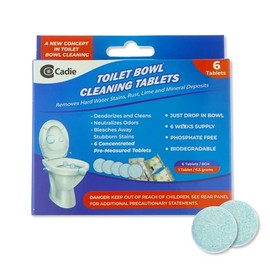 Toilet Bowl Cleaning Tablets - Automatic Drop-in Bleach 6 Blocks that Cleanse Bathroom at Home & Commercial | Removes Stubborn Stains, Rust, Lime, Mineral Deposits - 1 Pack