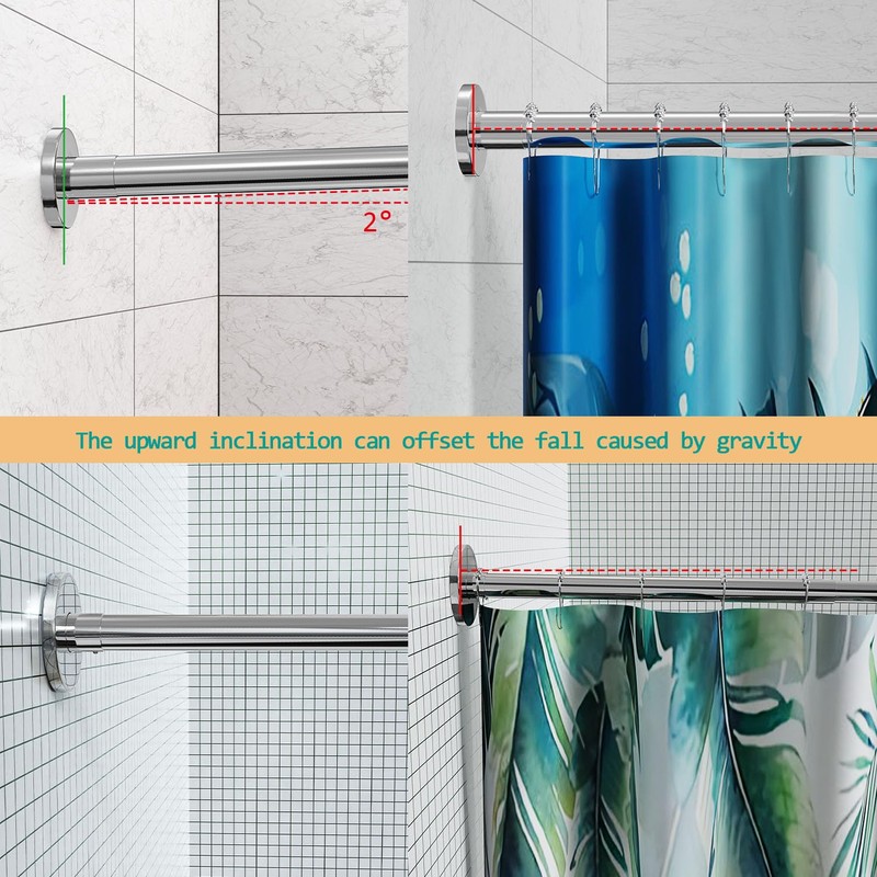 Sikaiqi Stretchable 304 Stainless Diamond Shaped Bathroom Bathtub Corner Shower