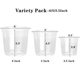 OUPSAUI OUPSAUI 21 Pack 3.5/5/6 Inch Clear Nursery Pots for Plants, Clear Plant Pots with Drainage Holes, Flexible Plastic Plant Pots, Seedling Planter Seed Starter Pots(3.5+5+6 Inch)