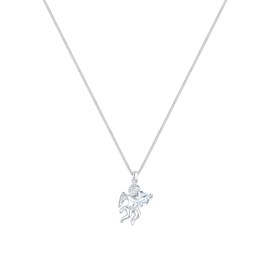 Elli Women's 925 Sterling Silver Xilion Cut Cubic Zirconia Necklace of Length 45 cm