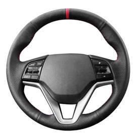 MEWANT Hyundai Tucson Steering Wheel Cover 2016-2021 / Steering Wheel Accessories for Hyundai Tucson Red Polyurethane (PU)