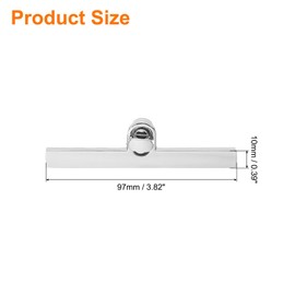 sourcing map 3Set Turn Lock Clasp, Press Lock Clasp Closure Twist Turn Locks Hardware Buckle Fasteners for Purse Leather Bag Handbag Making Accessories (97x10mm, Silver)