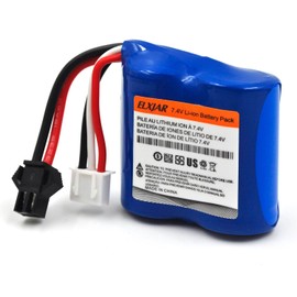 elxjarpower (4-Pack) 7.4V 600mAh Li-ion Battery with SM-2P Plug and Tamiya Adapter ((4-Pack) 7.4V 700mAh SM2P Connector)