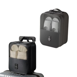 Resdenio 2 Pack Shoe Bags for Travel - Holds 3 Pair of Shoes, Portable Shoes Storage Bag Organizer, Travel Luggage Shoe Organizer for Women and Teenager (Black)