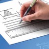 CHANGJIQ Transparent Ruler Plastic Drawing Tool Measuring Tool Scale Inch