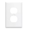 Allen + Roth W45064-PW Pure White Simple Square Single Duplex Wall Plate 6 Pk