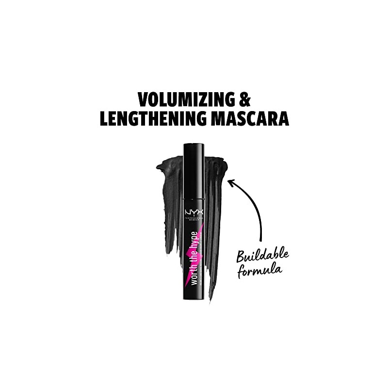 NYX Professional Makeup, Worth The Hype, Máscara de pestañas lavable,