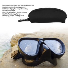 Kufoo Diving Gear Pouch, Protective Neoprene Dustproof Diving Goggle Storage Bag Versatile for Computer Watch (Black)