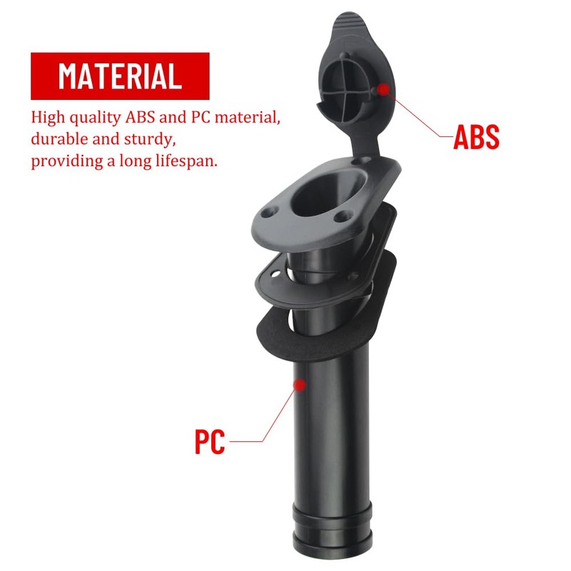 WMYCONGCONG 2 PCS Plastic Flush Mount Fishing Boat Rod Holder