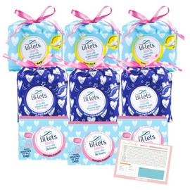 Teen Sanitary Towels Bundle Including Lil Lets Teen Pads X3 Lil Lets Night Pads X3, Lil Lets Teen Liners X3, and London Carousel Period Tracker for Teen Girls