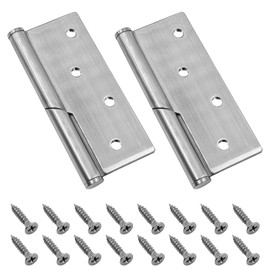 superbobi 2pcs Stainless Steel 4" Rising Butt Right Handed Lift Off Door Hinge