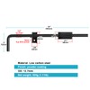 OTTFF 2 Pack 14" Black Cane Bolt Gate Latch, Steel