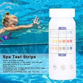 aqxreight 50 Recuentos 3 en 1 Tiras Reactivas de Agua para Piscina de Spa