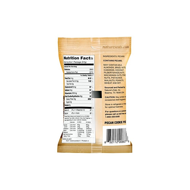 Nature's Eats Pecan Cookie Pieces, 2 Ounce (Pack of 12)