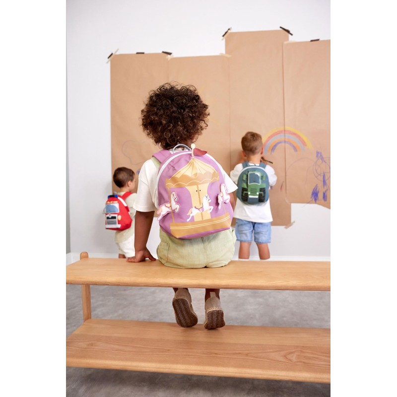 LÄSSIG Unisex Tiny Backpack Luggage Children's Luggage, purple-pink, Tiny Drivers