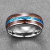 VAKKI 8mm Tungsten Carbide Ring for Men Wedding Band with