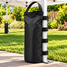 Canopy Tent Leg Weight Bags for Outdoor Stability – Black Adjustable Sandbag Anchors for Pop-Up Gazebos, Garden Parties & Camping