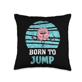 Born To Jump Hobby Ropes Jump Rope Skipper Rope Skipping Throw Pillow