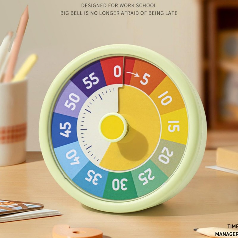 Visual Timer for Kids, 60-Minute Countdown Timer for Classroom Office