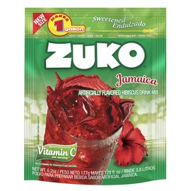 Zuko Jamaica Instant Powder Drink | Gallon Pack | No Sugar Needed | Vitamin C | 6.2 Ounce (Pack of 6)