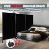 Room Divider Folding Privacy Screens with Wheels, 6FT Tall Divider