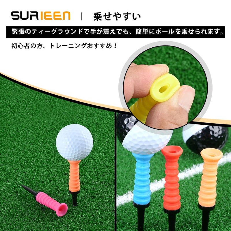 SURIEEN Golf Tee, Long Tee, 3.3 inches (83 mm), Set
