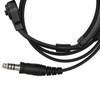 Throat Mic Earpiece 7.1mm Plug with Finger PTT Portable for