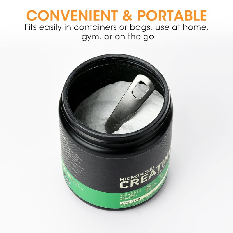 Aieve 5g Creatine Scoop,2 Pack Stainless Steel Measuring Scoops for
