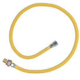 BrassCraft CSSL45R-36 P Safety PLUS Gas Appliance Connector with 3/8" OD EFV and 1/2" MIP x 1/2" FIP x 36"
