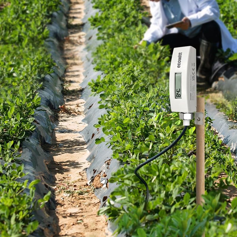 ECOWITT WH51L Soil Moisture Sensor with 1m/3.28ft PVC Wire Probe,