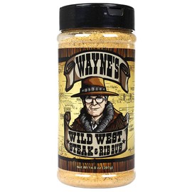 Wayne's Wild West Steak and Rib Rub 14 oz Poultry Beef Chicken Vegetable Sweet & Smoky Seasoning No MSG