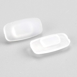 Glass Nose Pads Pushin 11mm Eyeglass Nose Pads Rectangle Shape Soft Silicone Square Push in Slide in Nose Piece Replacement Eye Glasses Nose Pads(2Pairs)