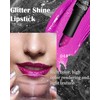 Glitter Lipstick, Waterproof Long Lasting Lip Gloss, Diamond Metallic Sparkling