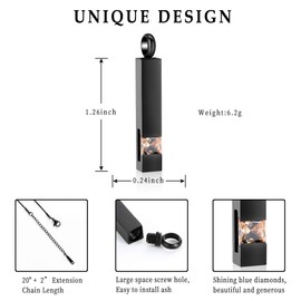 memorial jewelry Brithstone Cube Cremation Urns Jewelry Ashes Keepsake Stainless Steel Crystal Pendant, Crystal