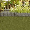 DIVCHI Grey Stone Effect Lawn Edging 10 Pcs Cobblestone Garden