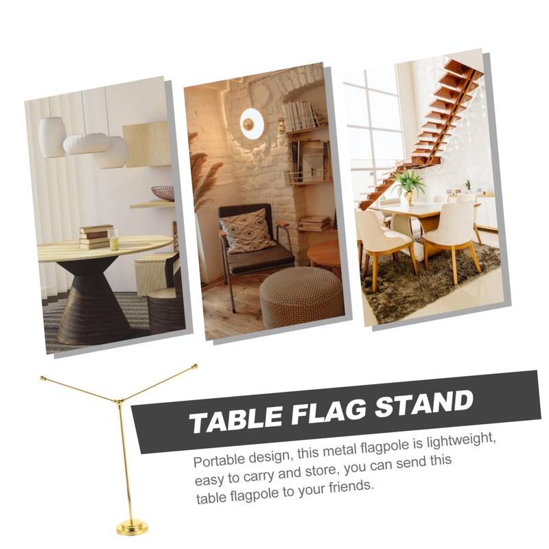 FUNOMOCYA Desk Flag Stand with Stable Base for Office Conference