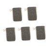 WOONEKY 5pcs Foaming Soap Saver Pouches Black Linen Cleansing Nets