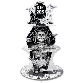 EUOYUFO Death to My 20s Decorations Rip to My 20s Birthday Reusable 3 Tier Cupcake Stand Dessert Tower Holder Dirty 30 Birthday Decorations for Her Him Party Supplies