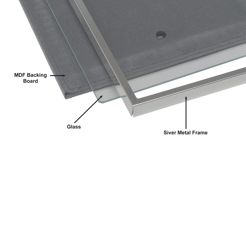Hampton Frames MAYFAIR 4x4 (10x10cm) Silver Square Photo Picture Frame
