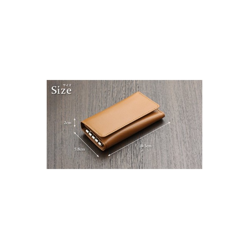 Avies Genuine Leather 4 Row Key Case, Made in Japan,
