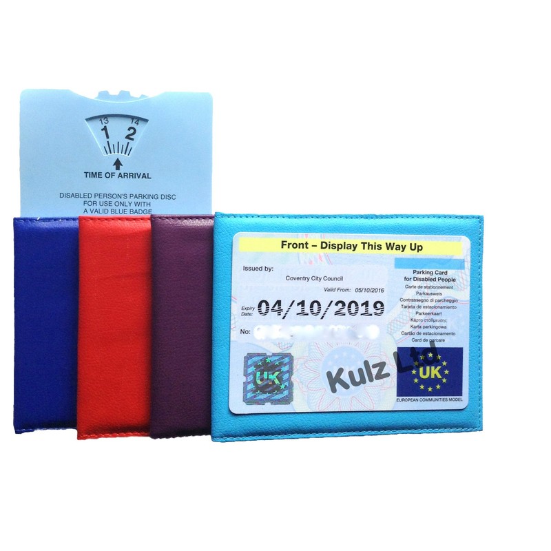 Disabled Parking Badge Holder Protector Cover Wallet PU Leather In