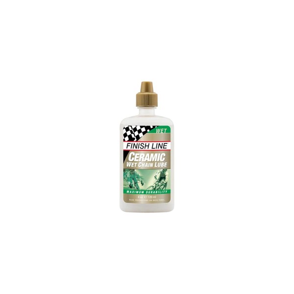 Finish Line Ceramic WET Bicycle Chain Lube, 4-Ounce Drip Squeeze Bottle