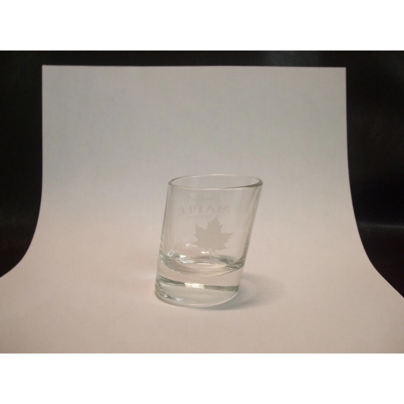 Royal Crown Crown Royal, Maple finished, slanted shot glass
