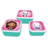 Gabby's Dollhouse 3 Piece Square Lunch Box Set